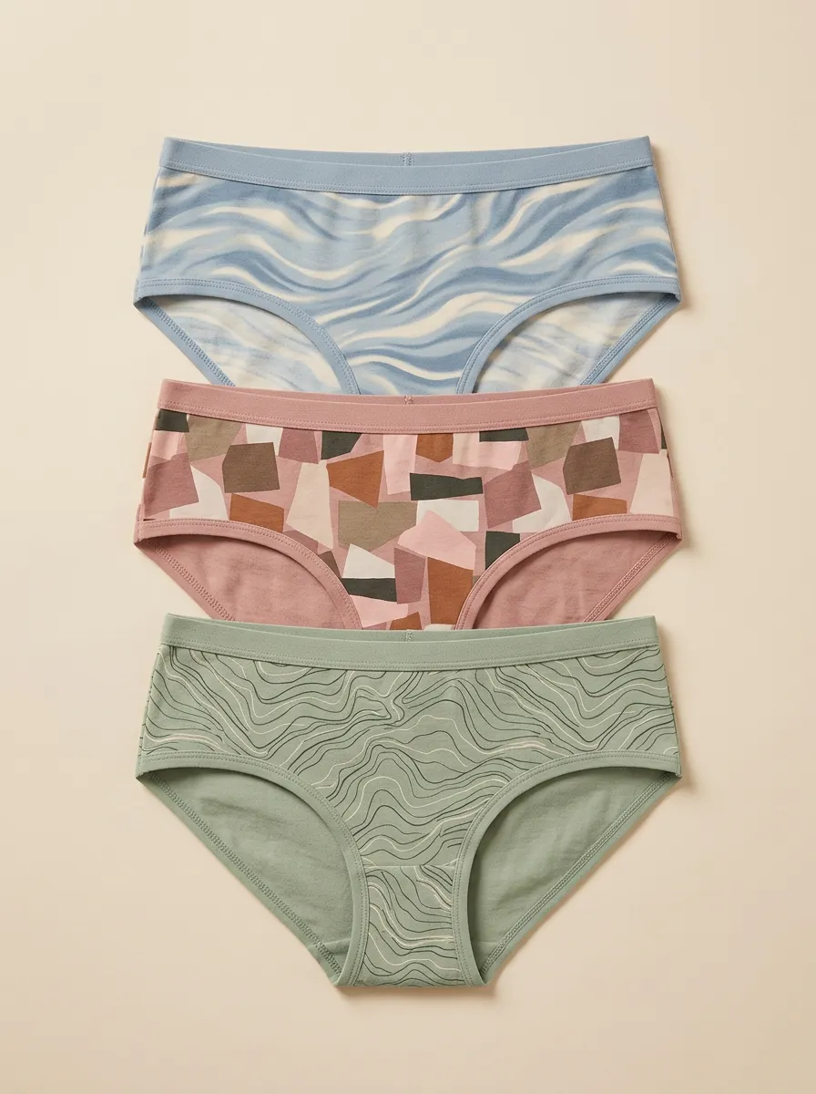 Geometric Bikini Briefs Three Pack