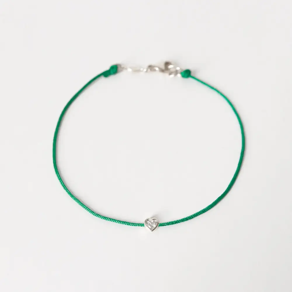 Diamond Solitaire Heart Bracelet