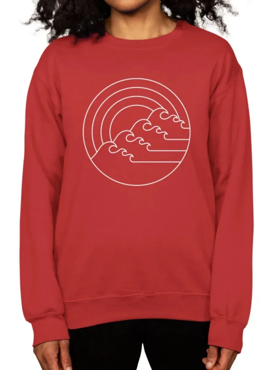 Geometric Wave Art Sweatshirt