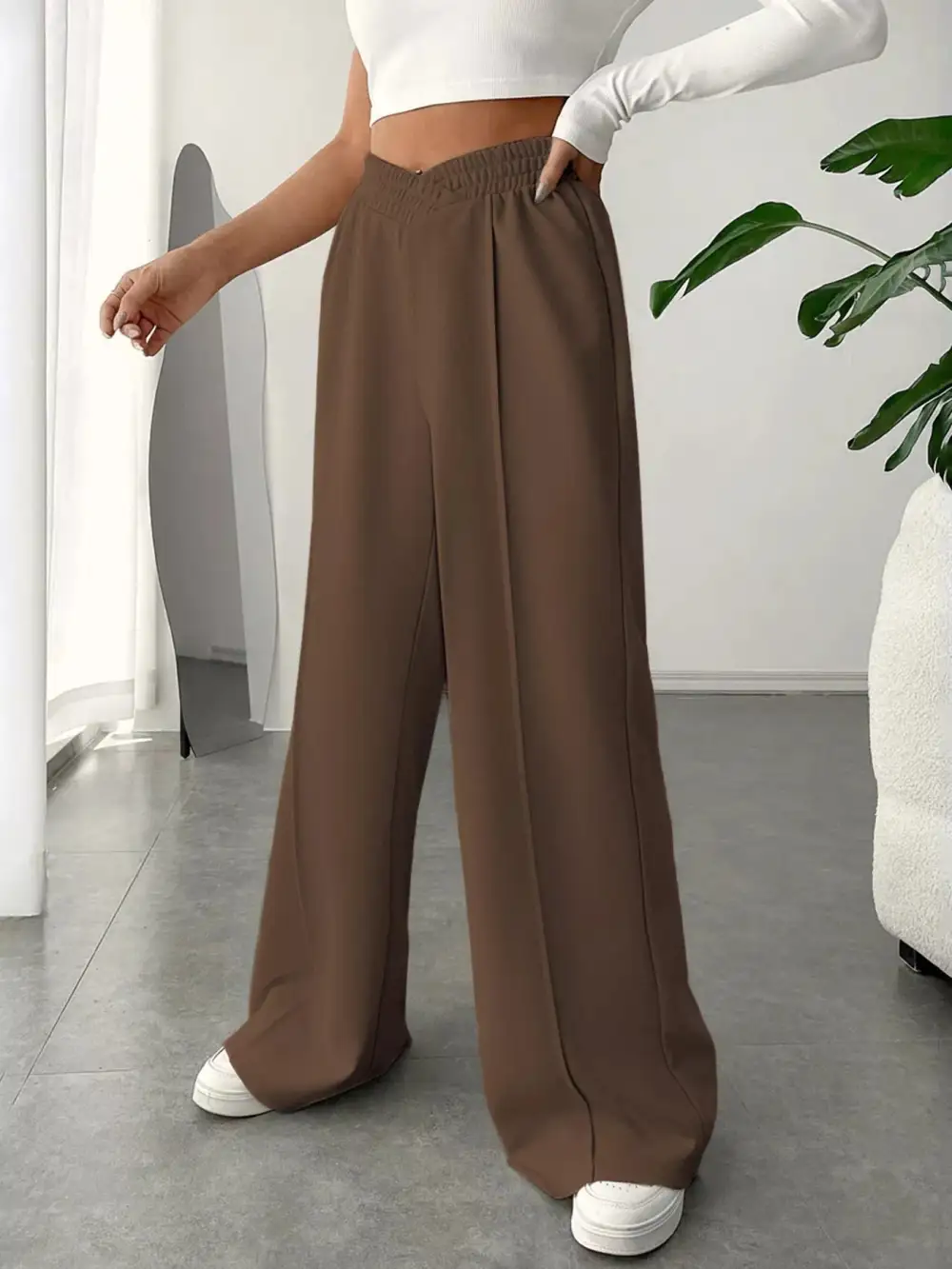 Wide Leg High Waist Everyday Versatile Pants