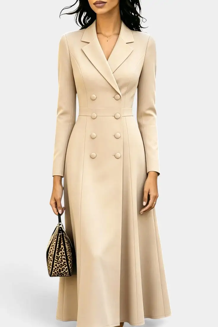 Blazer-Style Maxi Dress