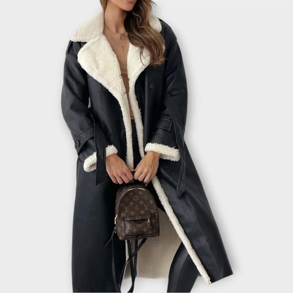 Knit Belted Trench Coat