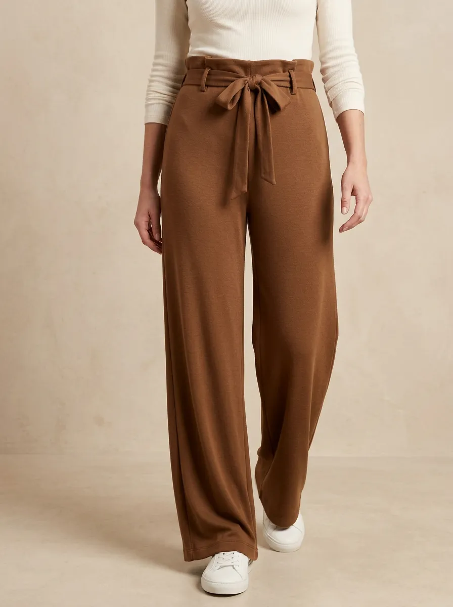 Relaxed Wide-Leg High-Rise Casual Wide Leg Pants