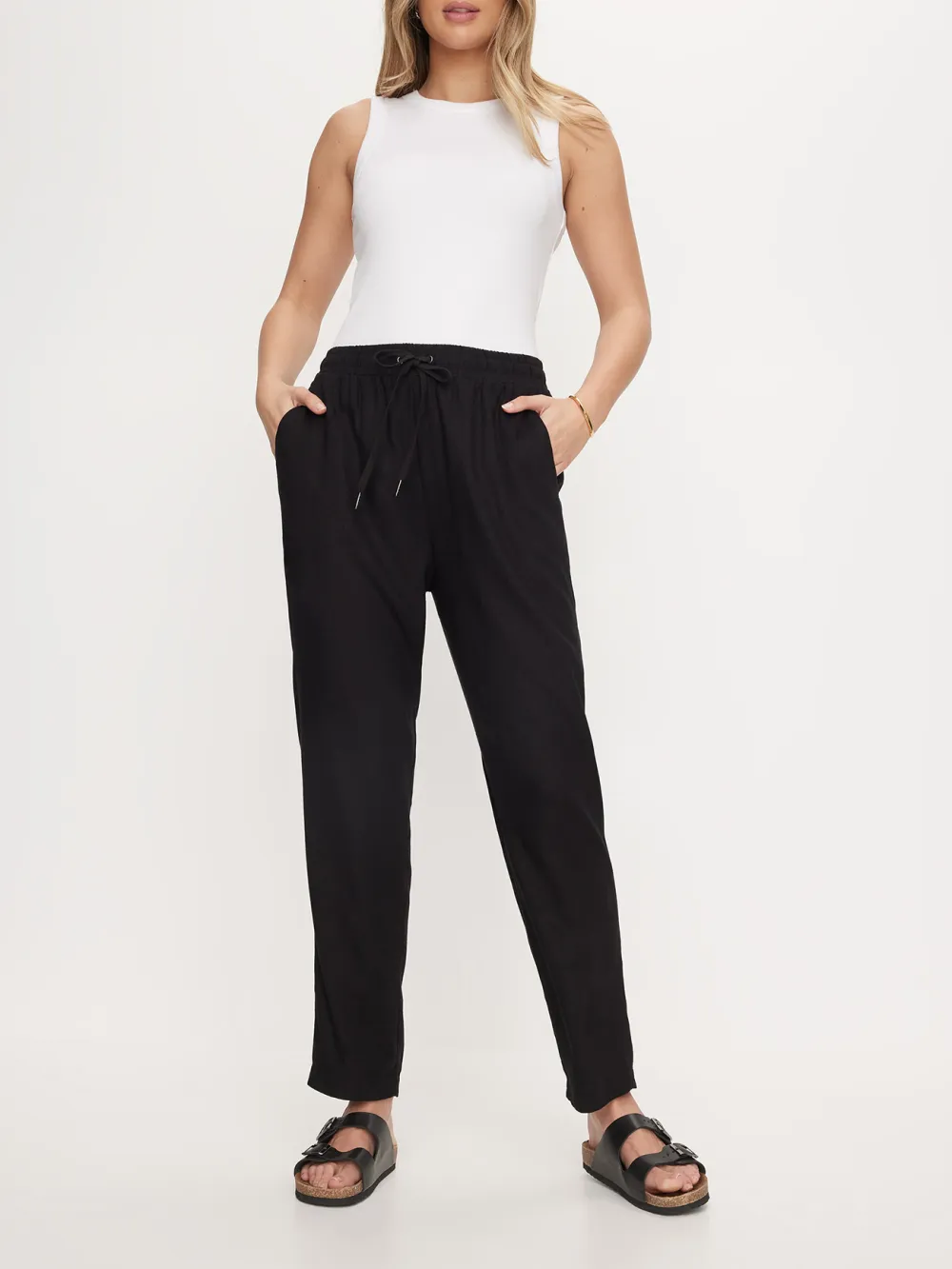 Breathable Linen Wide-Leg Pants