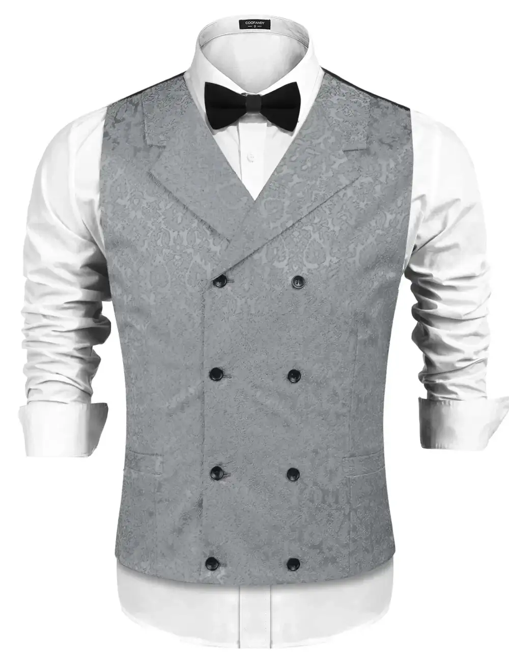 Clean Seamed V-Neck Suit Vest