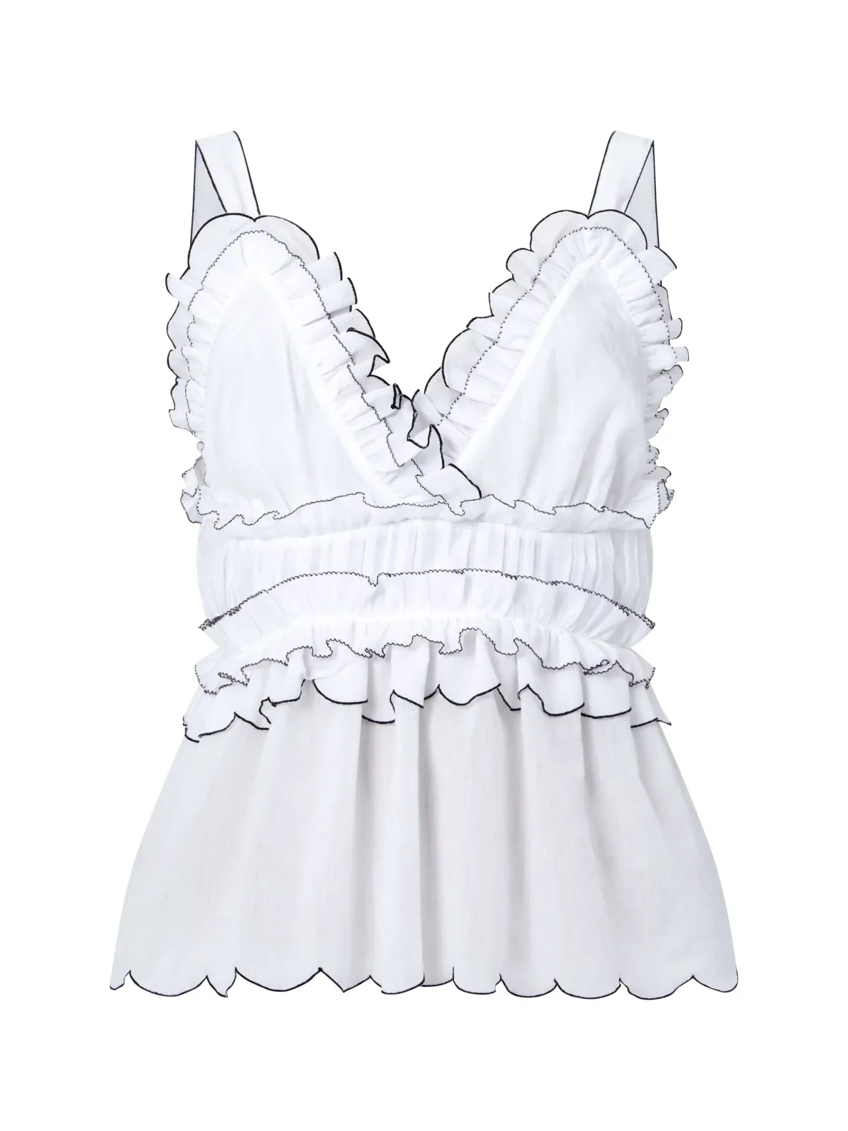 Fashion Cotton Artistic Pleated Lace Ladies Vest