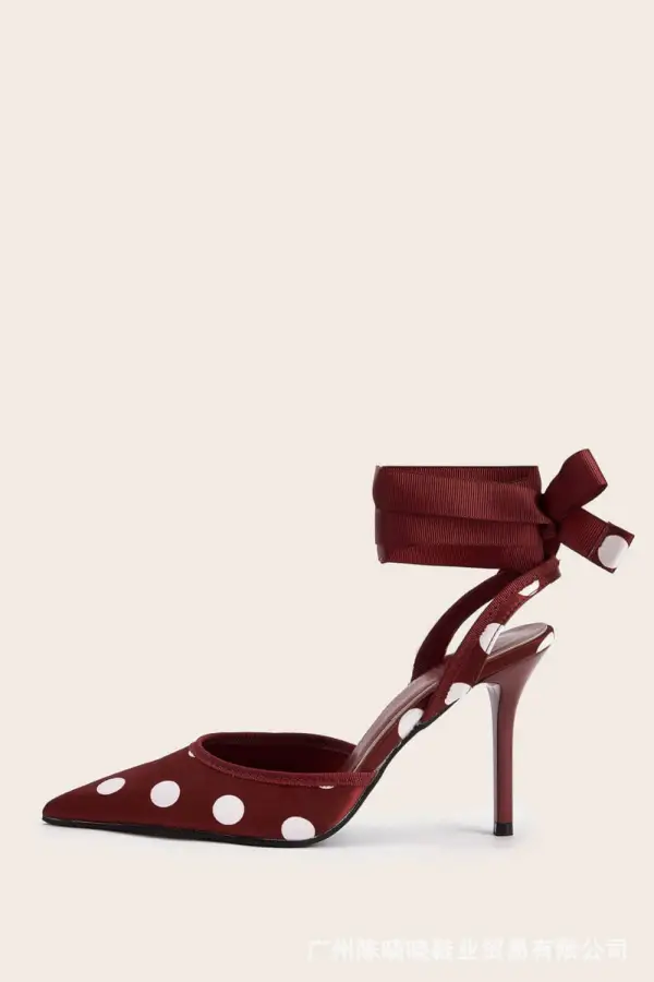 Satin Polka Dot Tie Leg