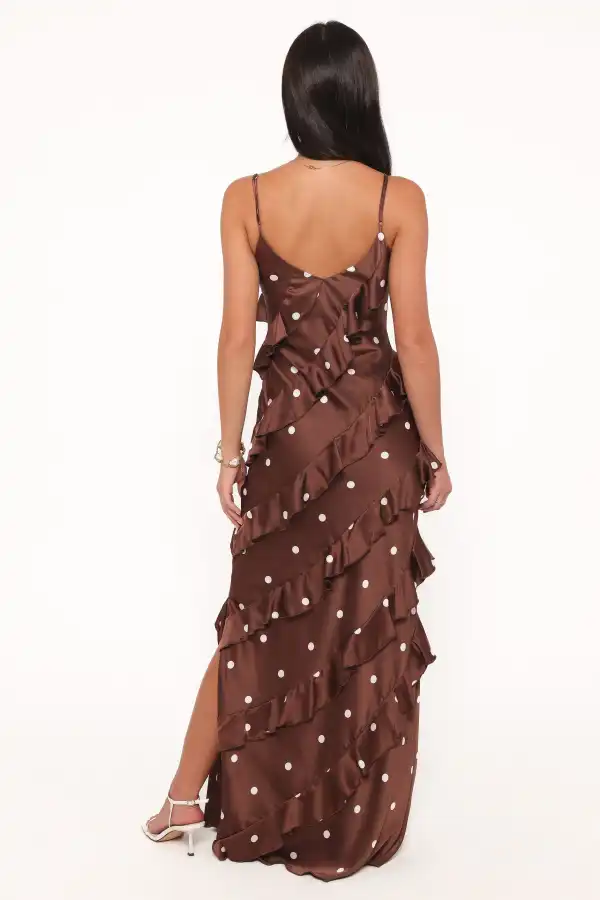 Sleeveless Satin Maxi Dress