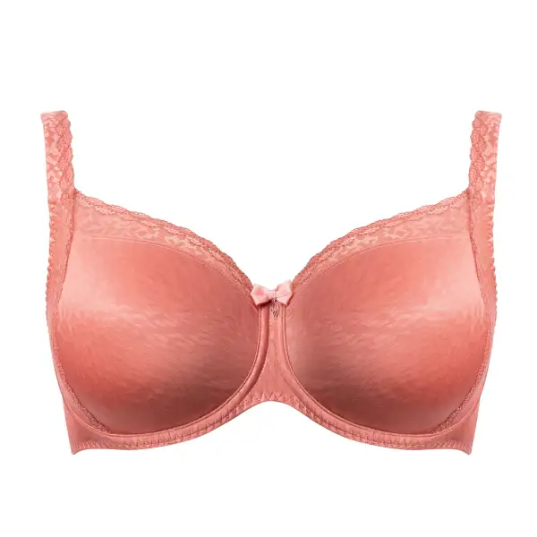 Women's Full Coverage Molded Seamless Lace Mesh Bra