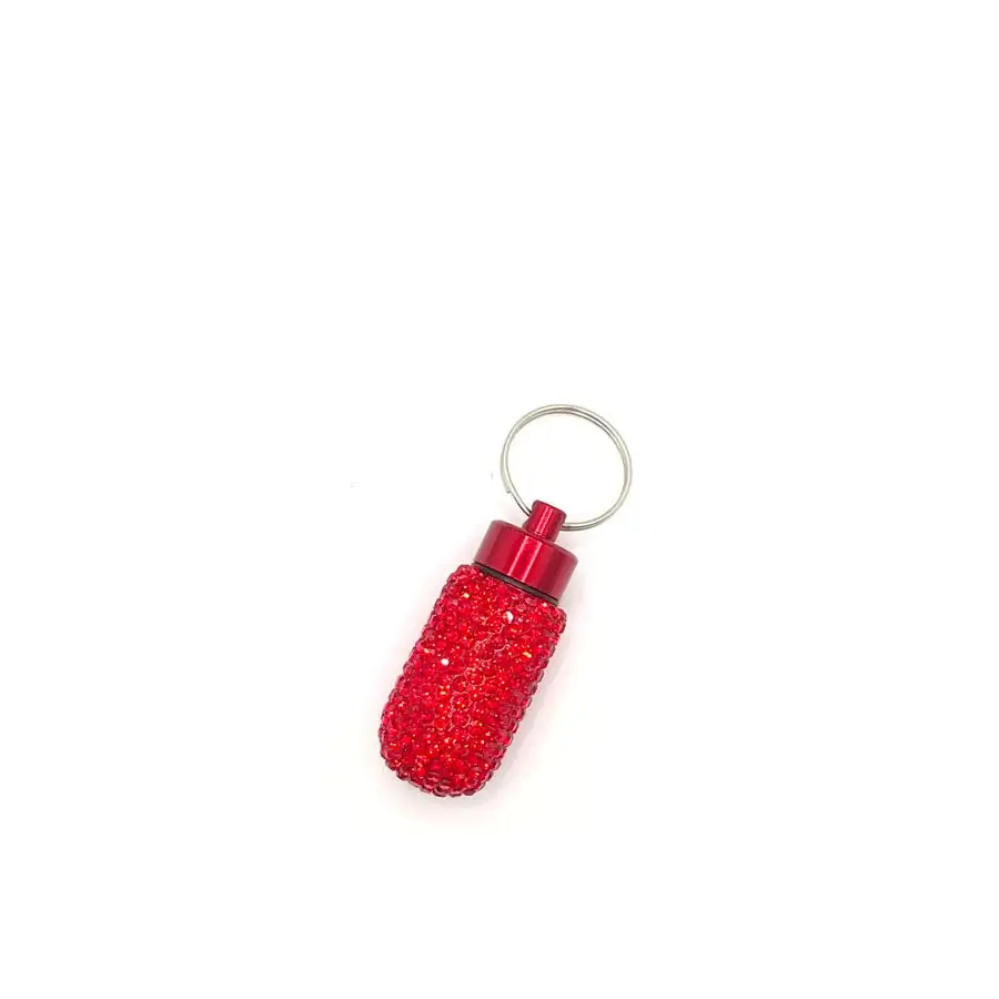 Polished Compact Pill Case Keychain