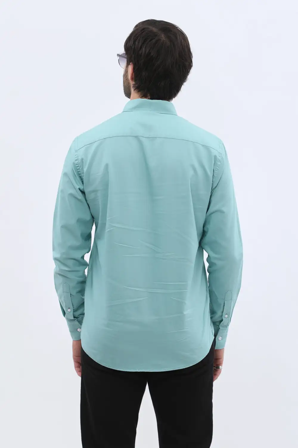 Travel Ready Oxford Long Sleeve Cotton Men's Button Down Shirt