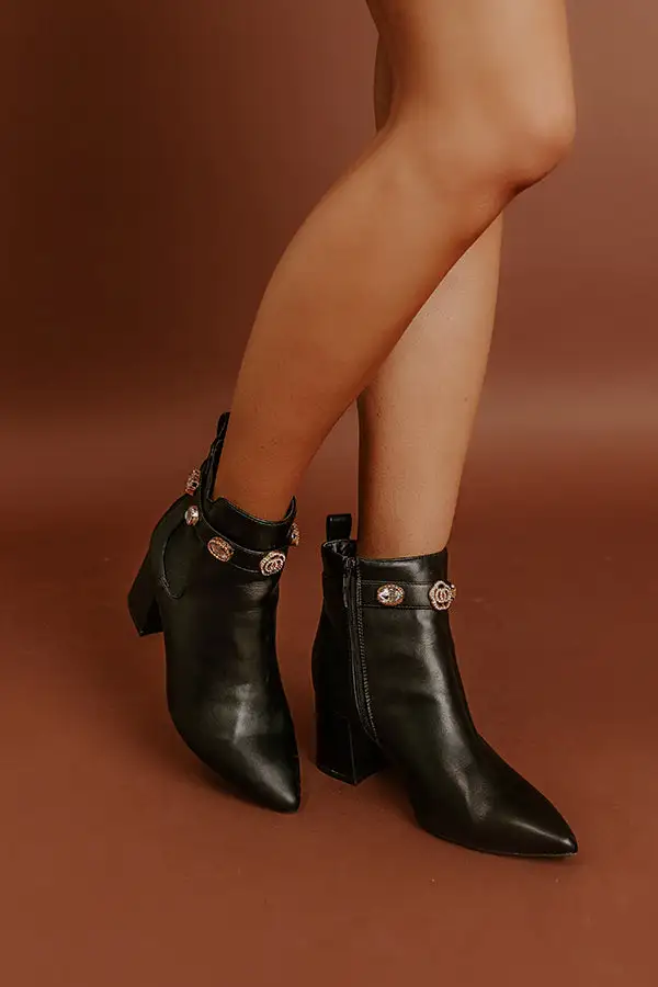 Refined Faux Leather Ankle Boots
