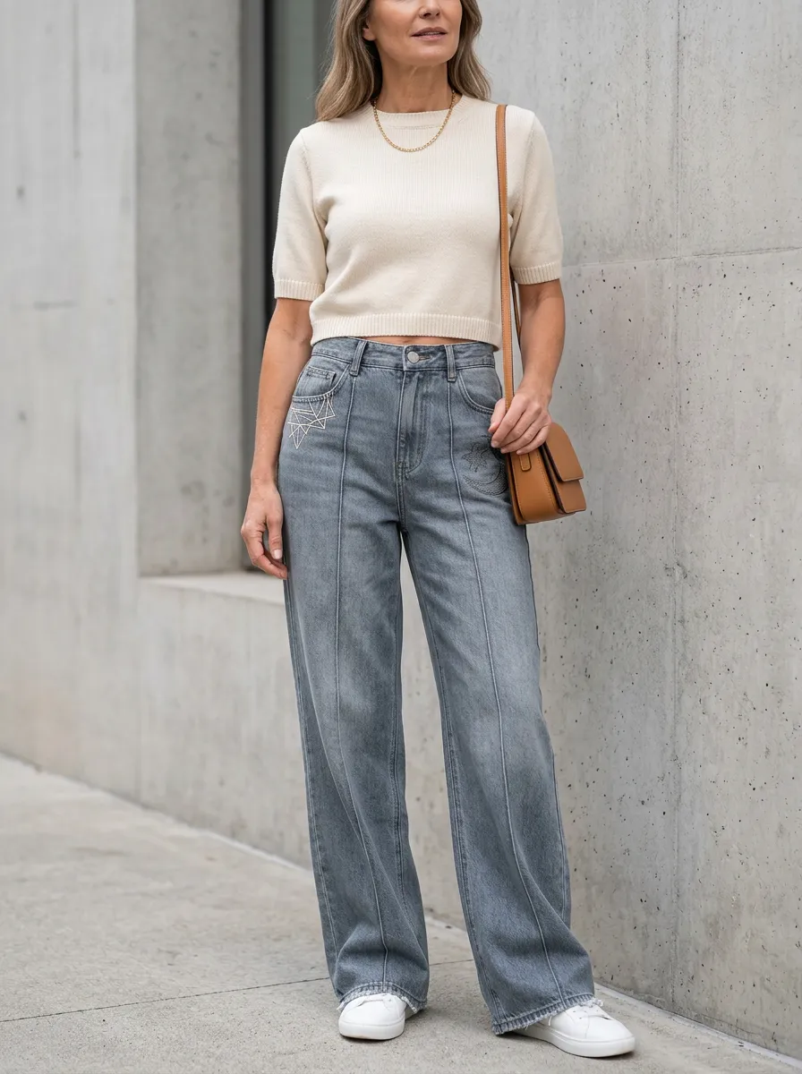Women's Wide Leg Denim Jeans