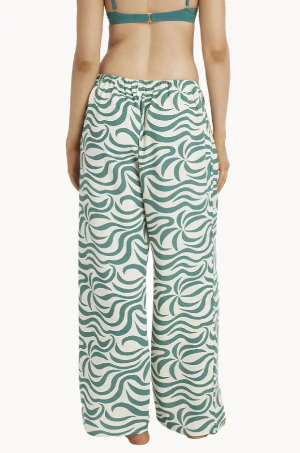 Linen Blend Relaxed Wide Leg Pants