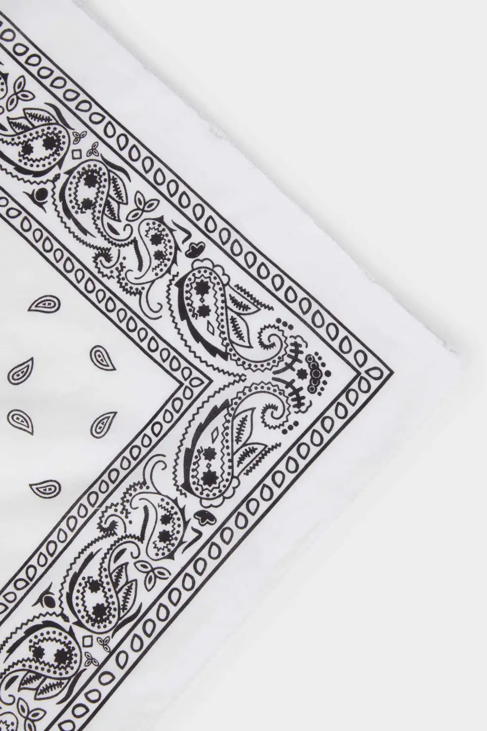 Classic Black And White Printed Silk Scarf