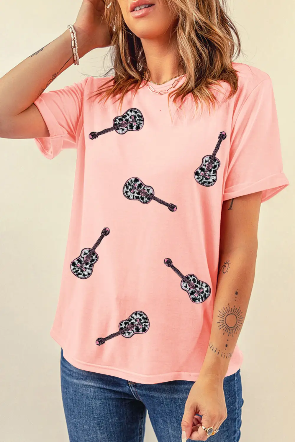 Airy Artful Crew Neck Tee