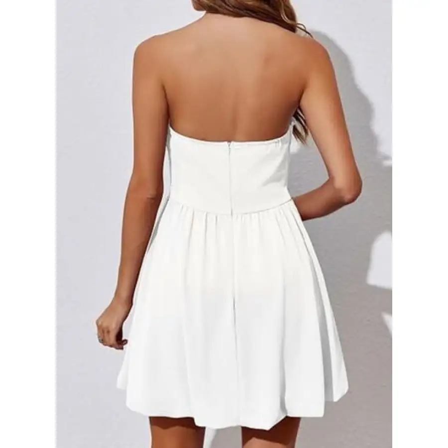 Modern Everyday Ruched Tube Mini Dress
