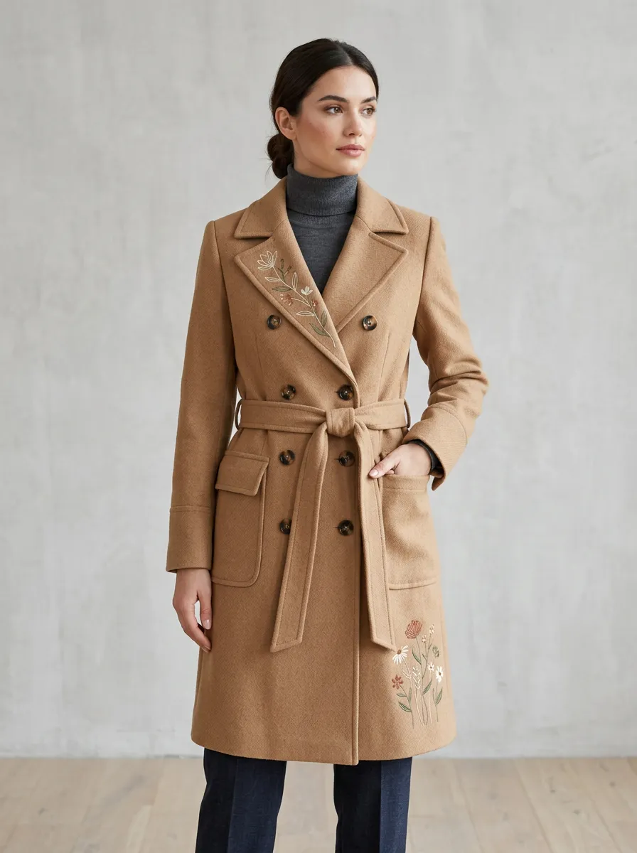 Women's Camden Floral Embroidered Coat