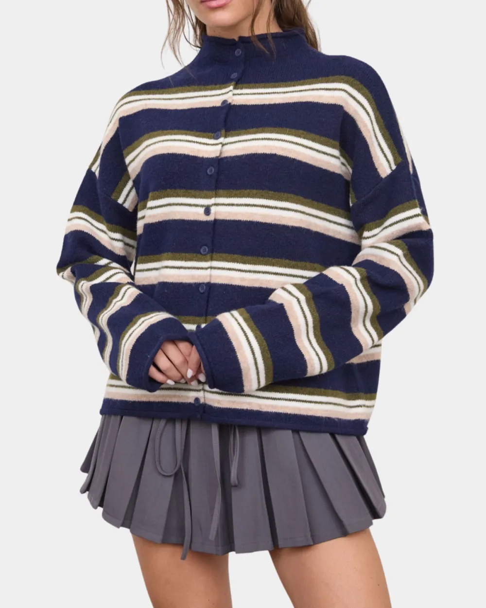 Color Stripe Cardigan