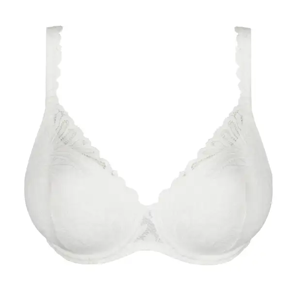 Women's Full Coverage Underwire Spacer Molded Chimney Back Lace Bra