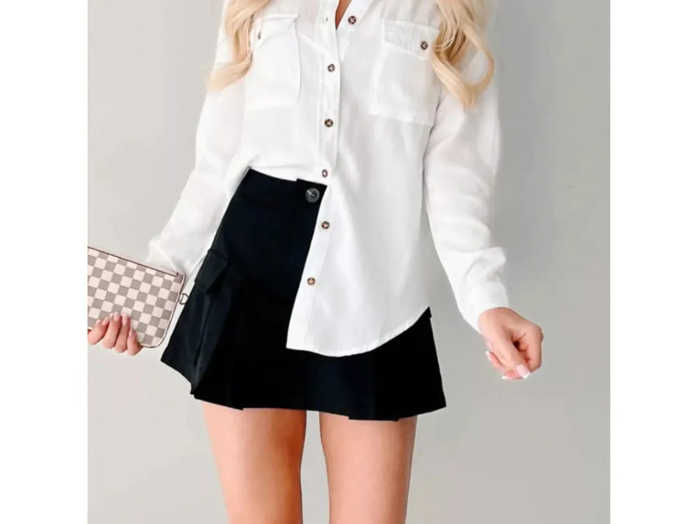 Button-Down Collared Denim Shirt