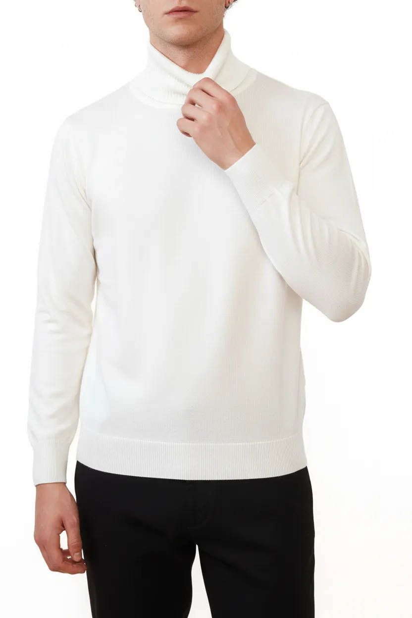 Everyday Slim Fit Viscose Turtleneck Sweater