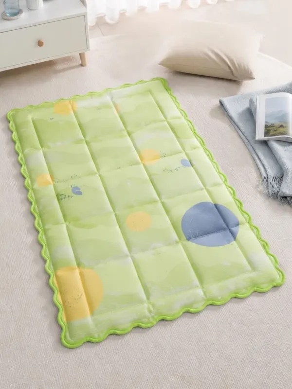 Abstract Sun and Cloud Print Cooling Mat