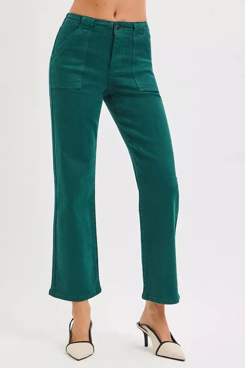 Everyday High Waist Flare Leg Pocketed Denim Jeans
