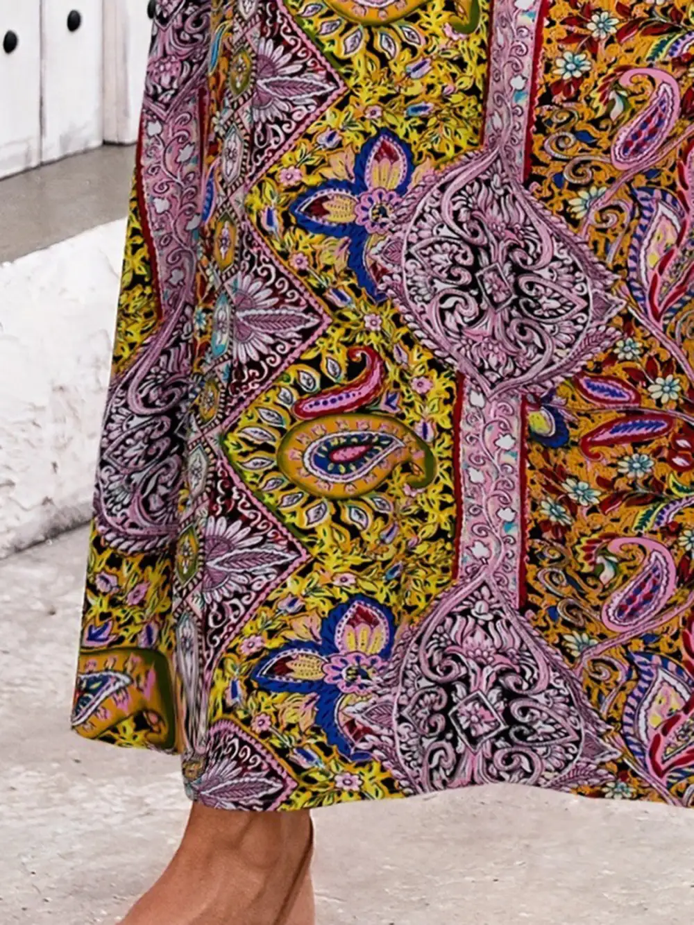 Wearable Printed Slit Skirt