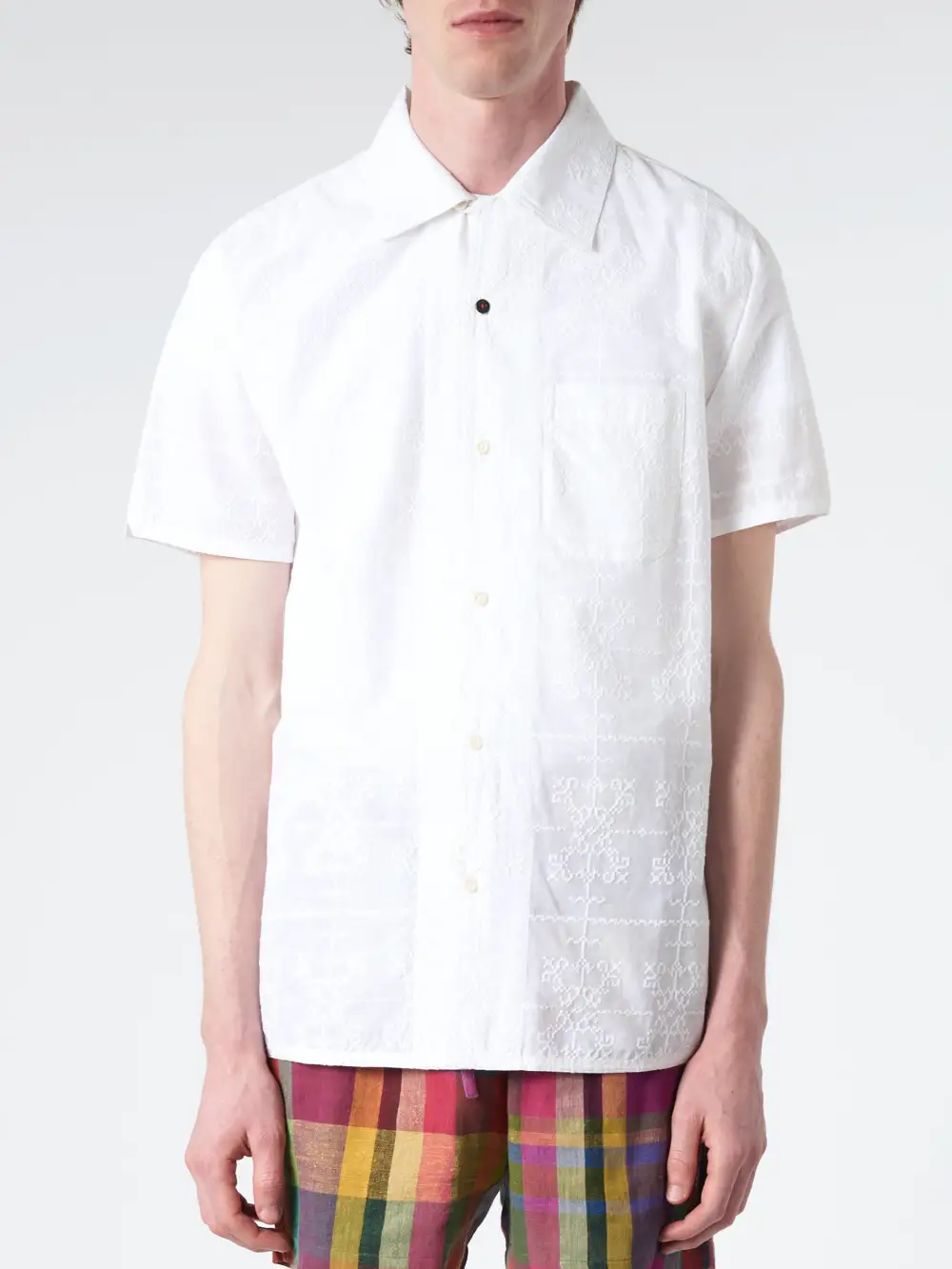 Men's Open Collar Short Sleeve Shirt