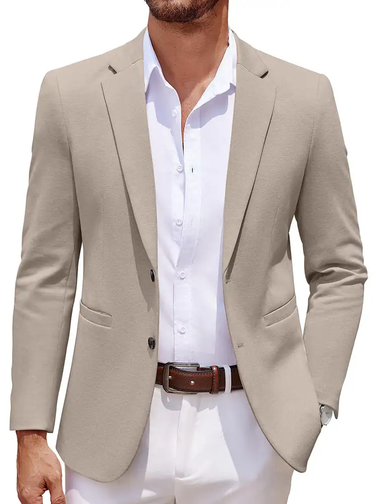 Casual Knit Two Buttons Suit Jackets