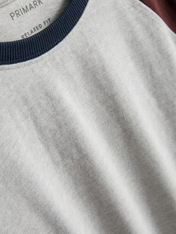 7-15yrs | Pure Cotton Raglan Long Sleeve T-Shirt