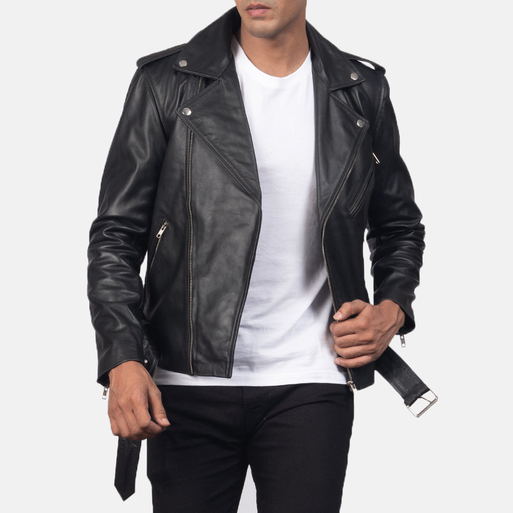 Men's Rugged Biker Leather Jacket