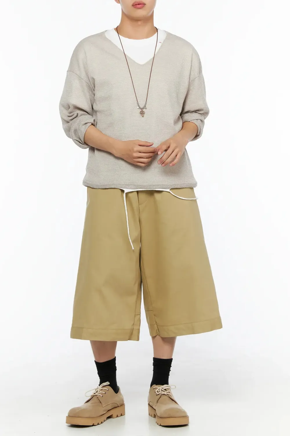 Men's V-Neck Summer Knit Top