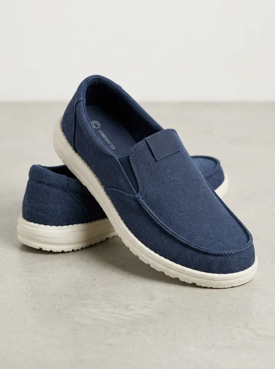 Streetwear Minimalist Graphic Silhouette Men's Stretch Canvas Shoes