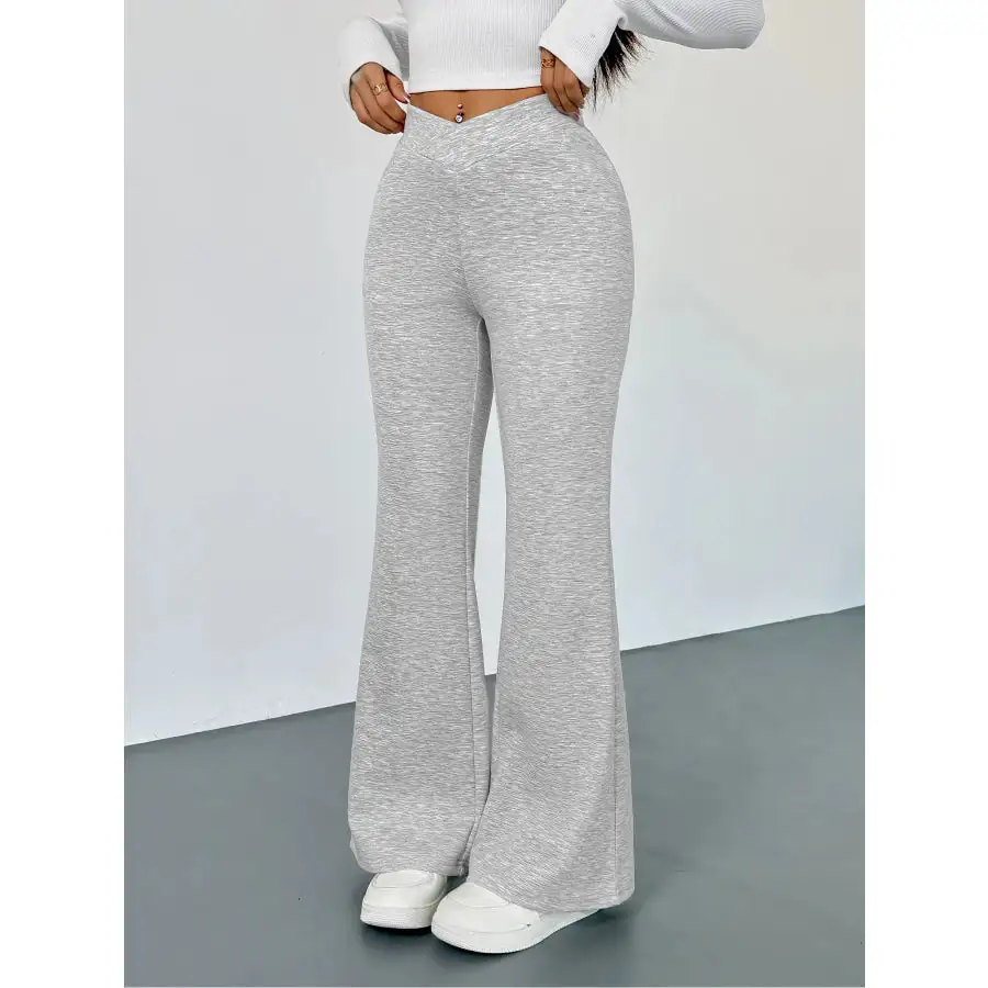 High Waisted Flare Leg Pants