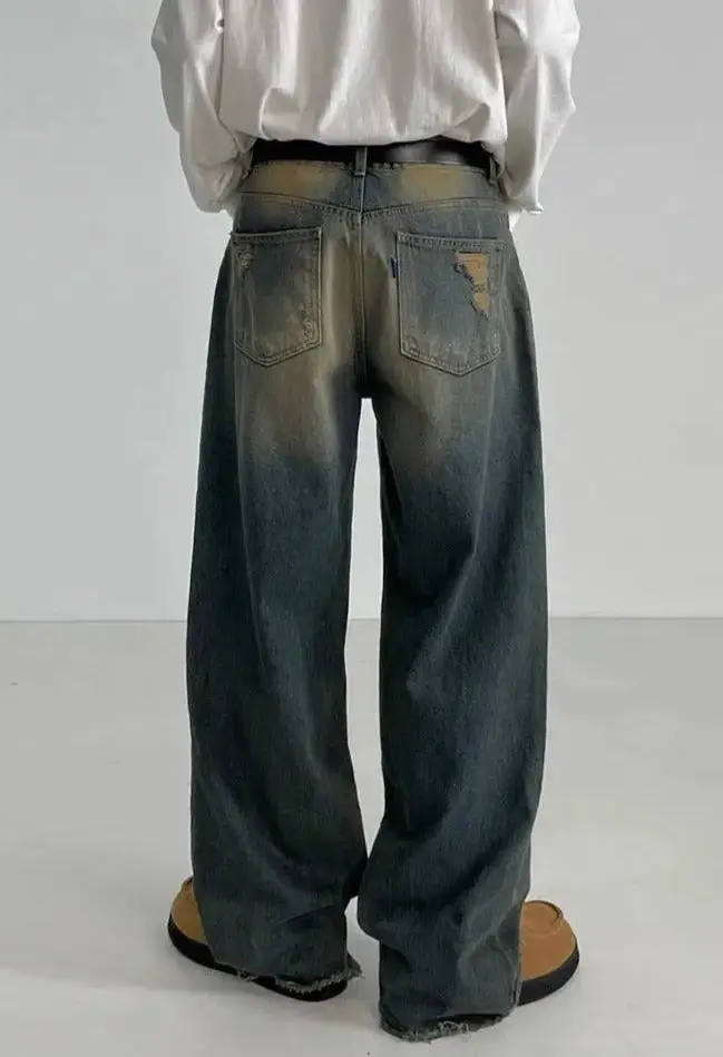 Thigh Faded Loose Fit Jeans