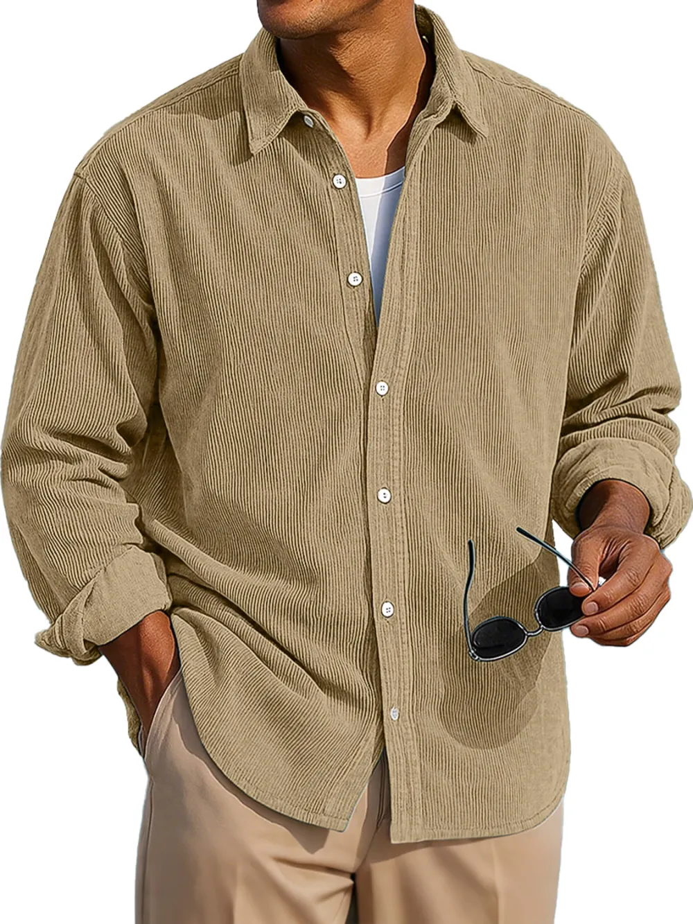 Corduroy Long Sleeve Shirt