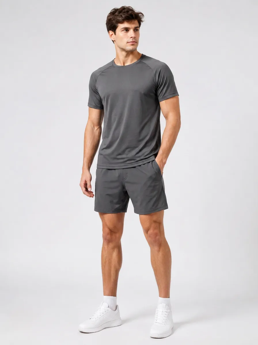 Men's Versatile Printed Workout Gym Set