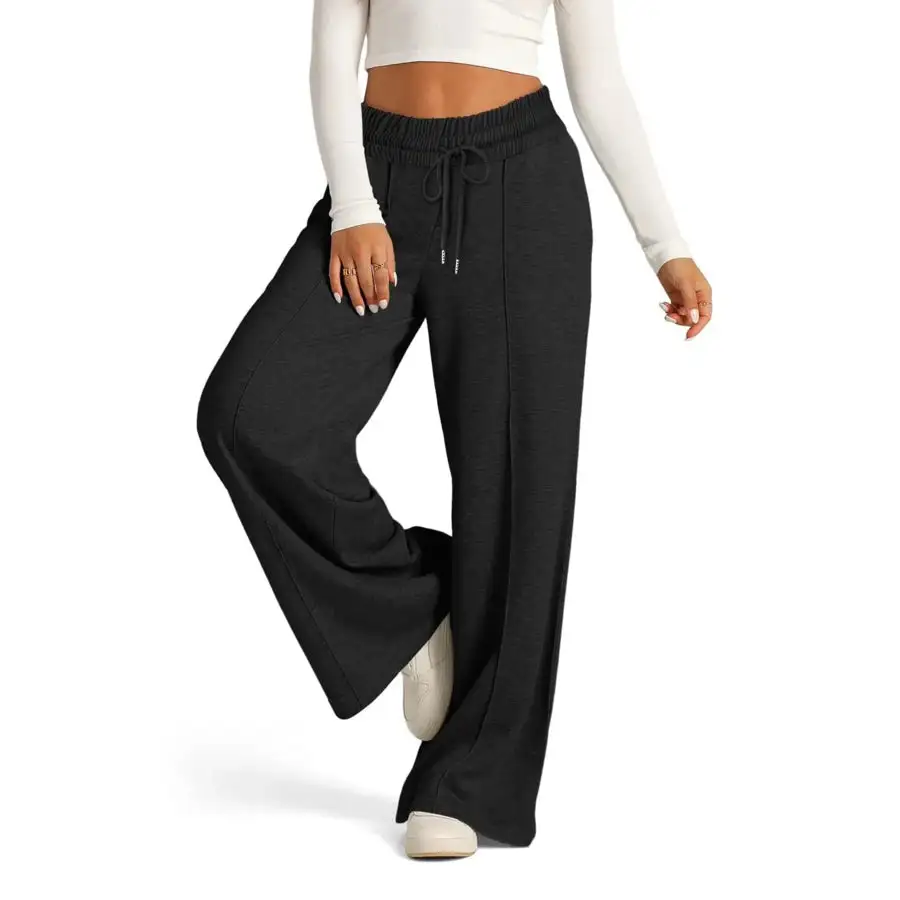 Full Size Drawstring Relaxed Fit Wide Leg Pants Plus Size