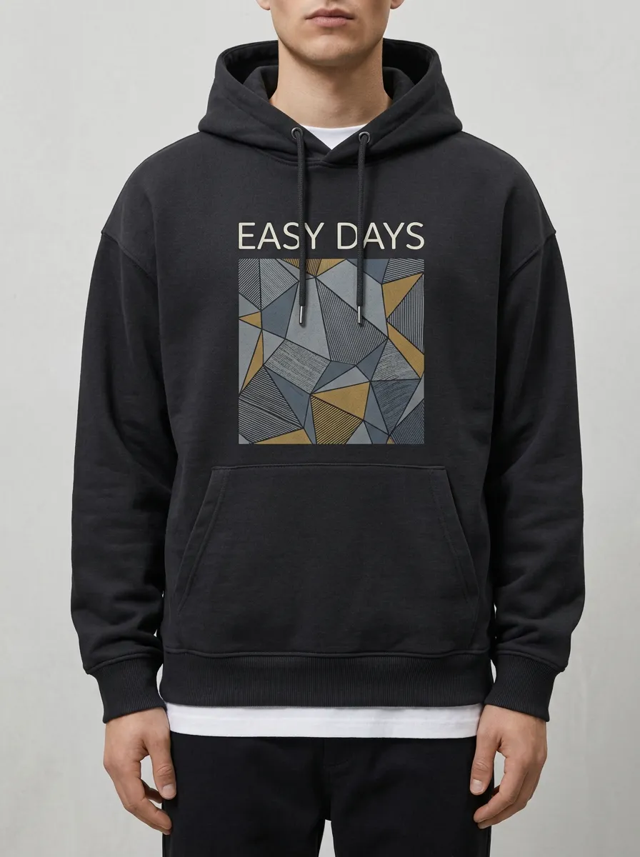 Unisex Easy Days Metal Tip Drawstring Hoodie