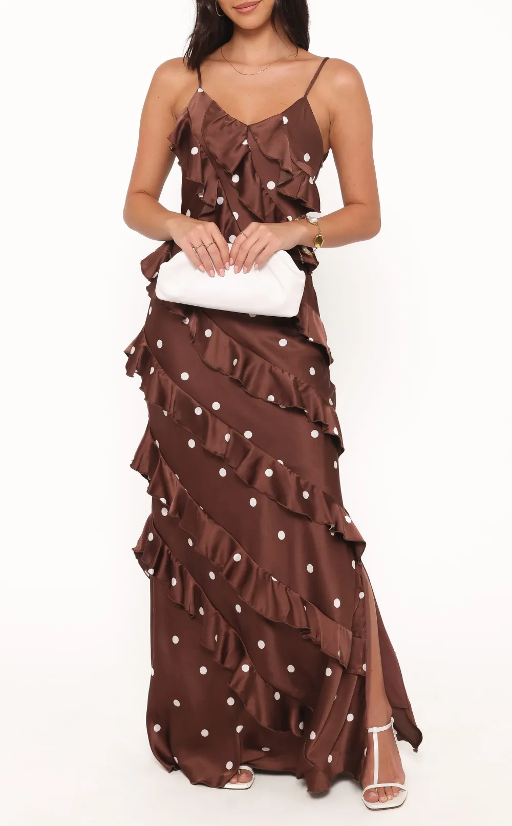 Sleeveless Satin Maxi Dress