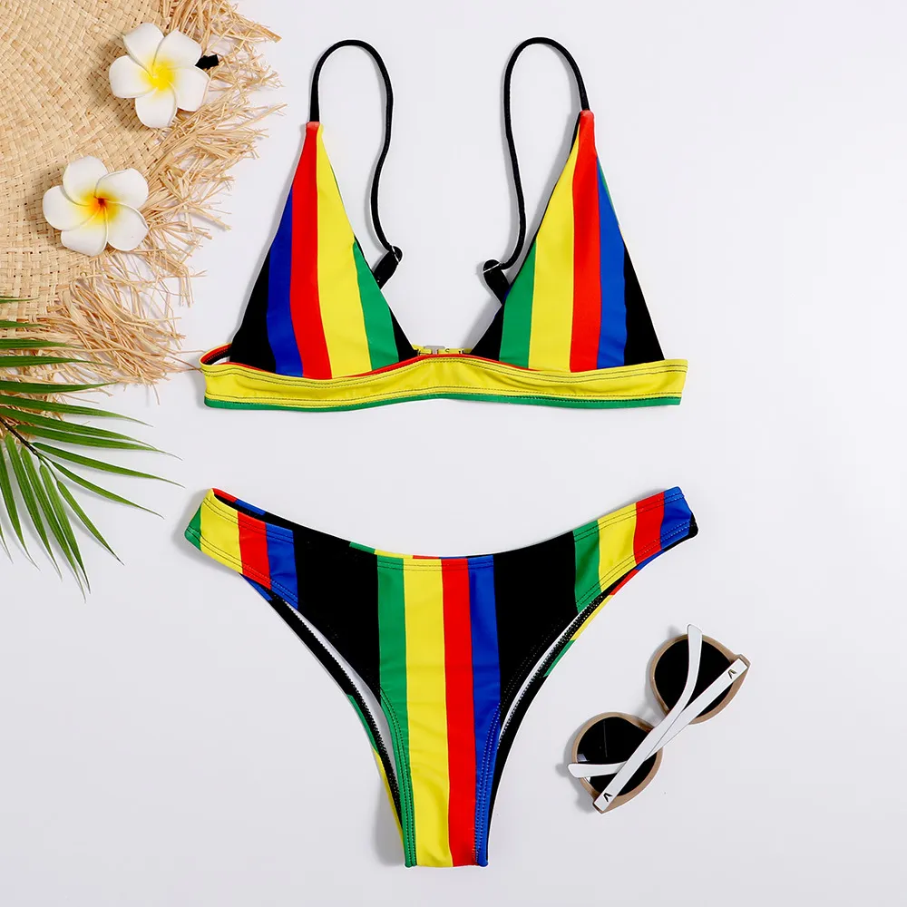 Two Piece Rainbow Swimwear