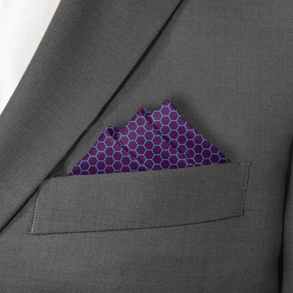 Formal Sharp Geometric Textured Pocket Square