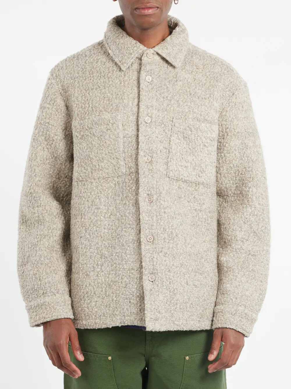 Men's Relaxed Fit Point Collar Overshirt