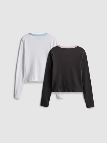 7-15yrs | 2pk Cotton Rich Long Sleeve Ringer T-Shirts detail 1
