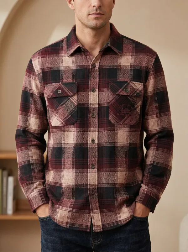 Forest Flap Pocket Graphic Detail Plaid Shirt