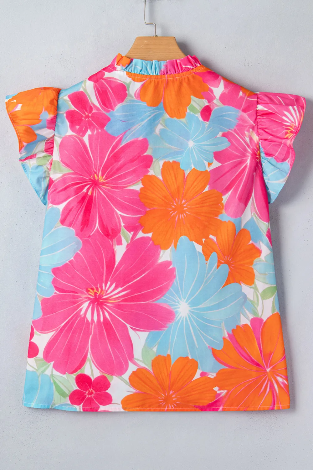 Multicolour Vibrant Flower Printed Tie Blouse