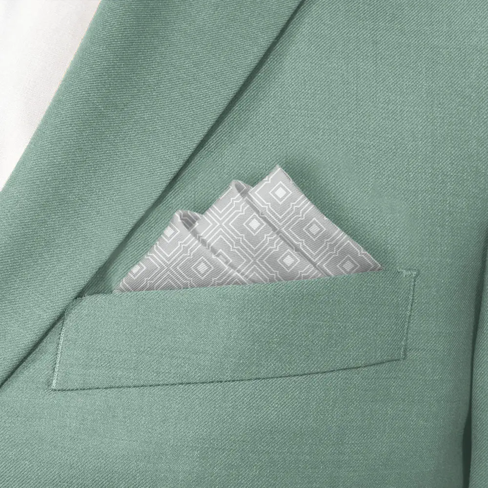 Crisp Subtle Geometric Pocket Square