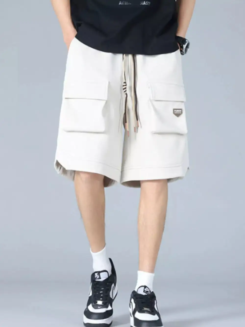 Casual Cargo Shorts with Drawstring